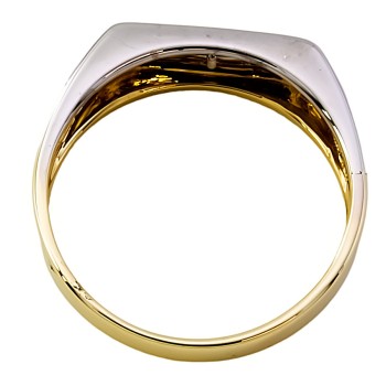 9ct gold Diamond Signet Ring size U